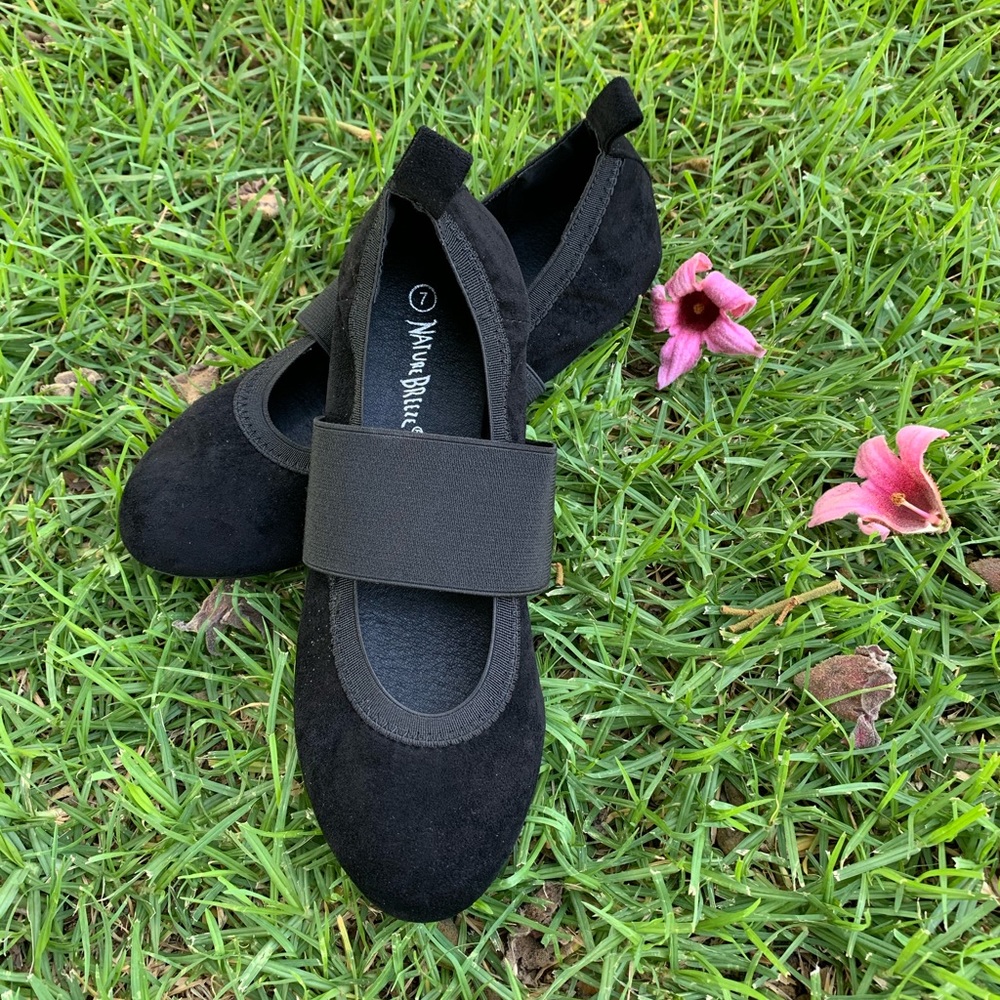 Black Ballerina Faux Suede Shoes